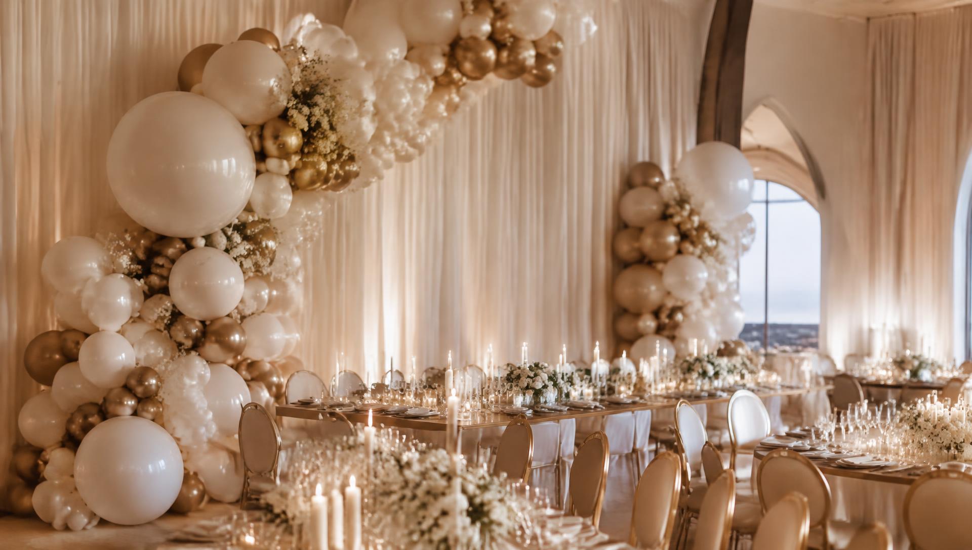 Wedding balloon installation